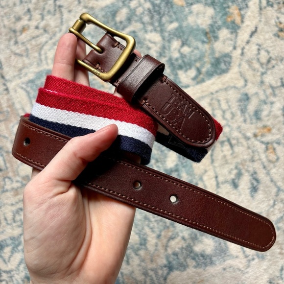 POLO Ralph Lauren Team USA 2018 Olympics Red White Blue Belt Women’s Size Small - Picture 1 of 11